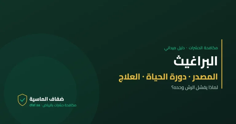 البراغيث — دليل مكافحة الحشرات | ضفاف الماسية