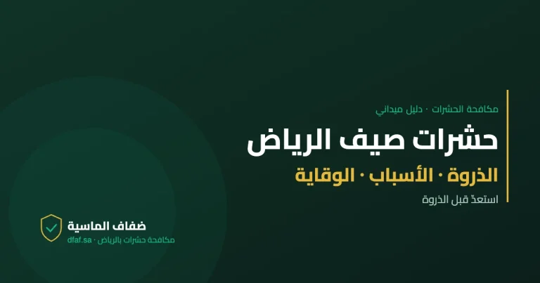 حشرات صيف الرياض — دليل مكافحة الحشرات | ضفاف الماسية
